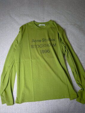 Acne Studios STOCKHOLM 1996 Green Long Sleeve T-Shirt